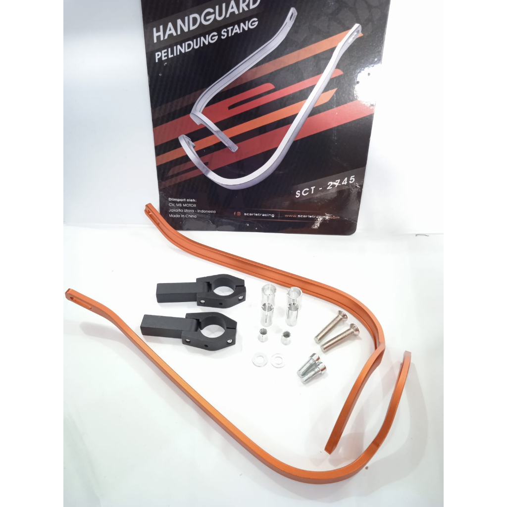 HANDGUARD SCARLET HANDGUARD TULANG PELINDUNG TANGAN FULL CNC SCARLET RACING SUPERMOTO TRAIL