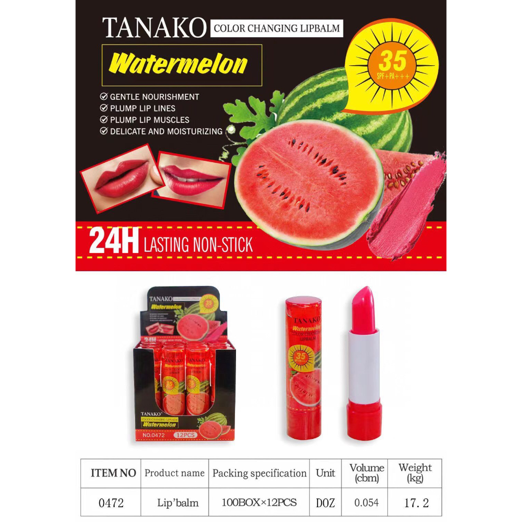 [Per Batang] Lipbalm Tanako Fresh Watermelon HT-044