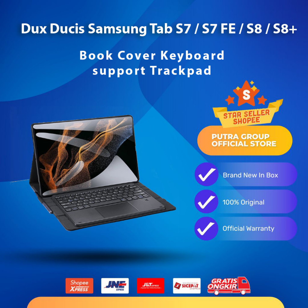 Dux Ducis BookCover Keyboard Samsung Galaxy Tab S7 / S7 FE / S8 / S8+ Book Cover