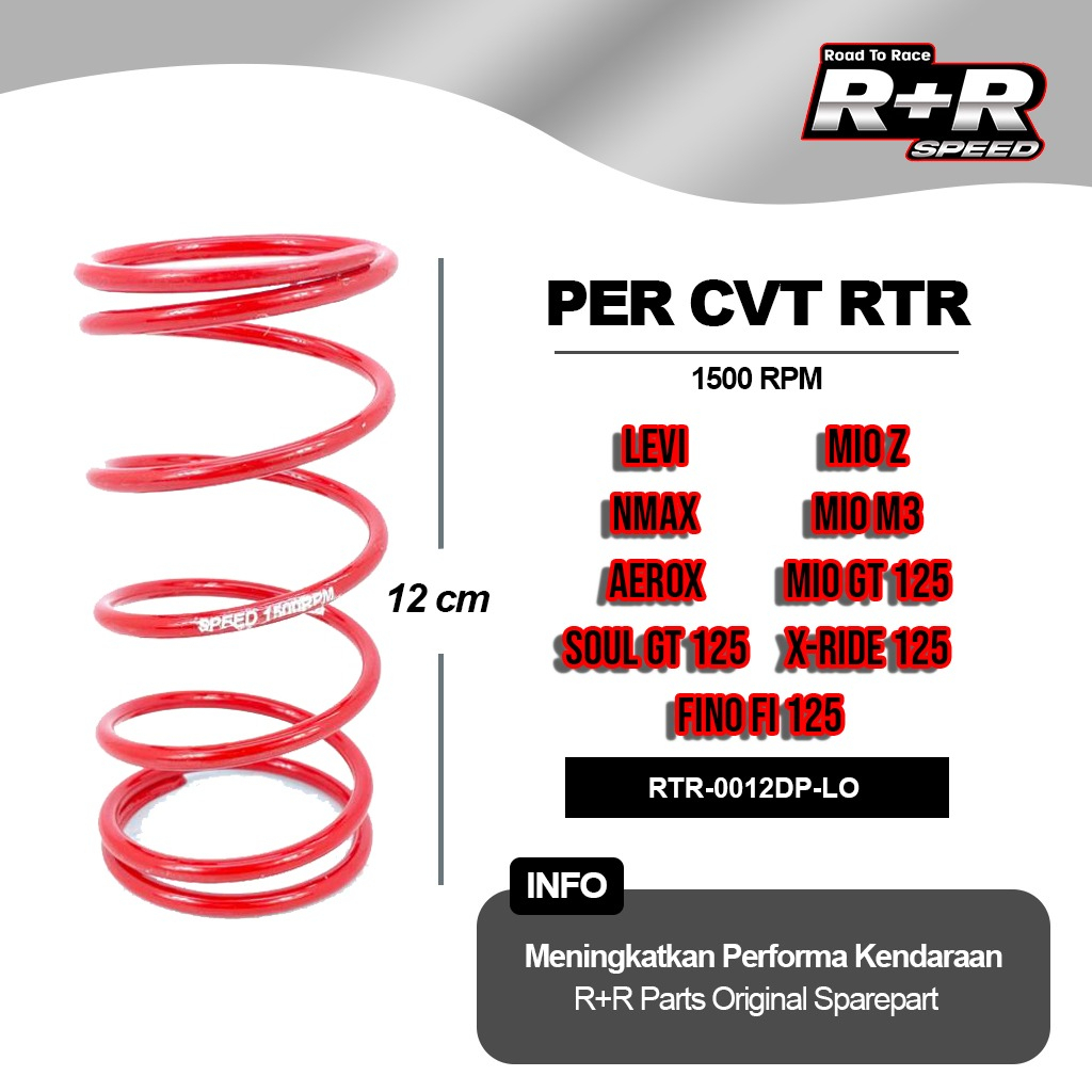 PER CVT RACING RTR ORIGINAL/ PER CVT RACING 1500RPM NMAX, AEROX 155, LEXI 125, MIO M3, FINO FI 125, MIO GT 125 BY RTRSPEED