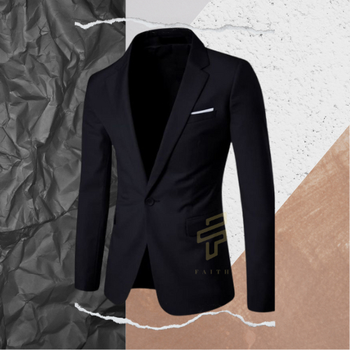 Faith - Jas Pria Warna Hitam Blazer Pria Jas Nikah Jas Blazer Pria Jas Wisuda Jas Formal Pria Jas Bl