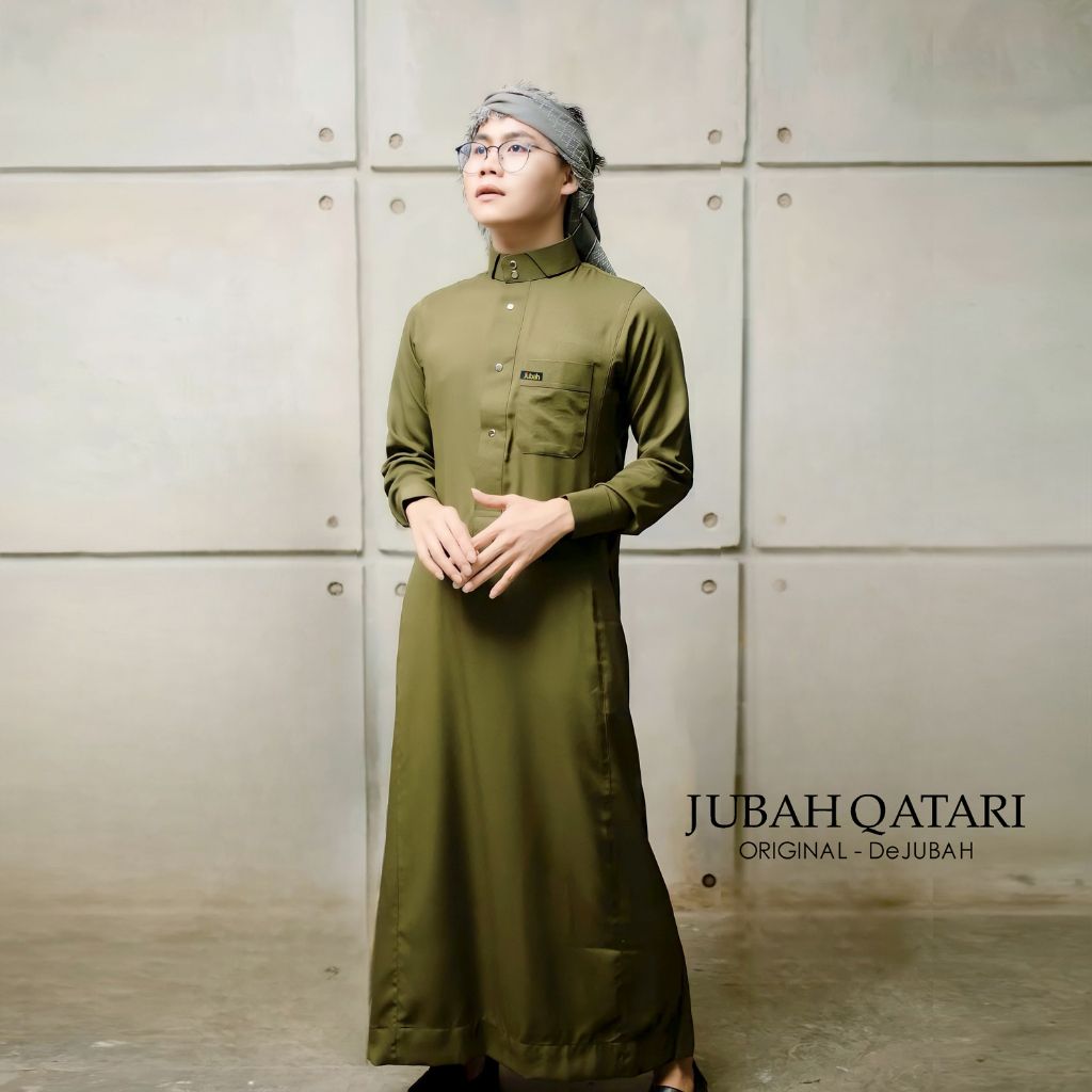 DeJubah - Qatari Gamis Jubah Pria Slimfit Dewasa-1