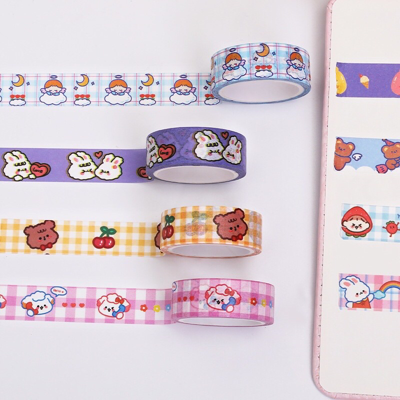 

WASHI TAPE LUCU GAYA KOREA DEKORASI JURNAL/ washi tape alat tulis