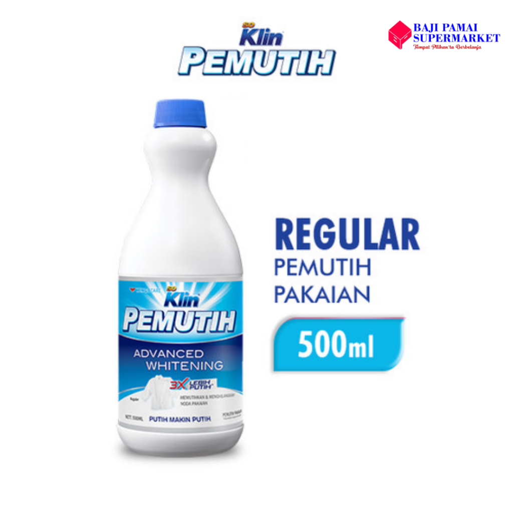 SO KLIN PEMUTIH Pemutih Pakaian Baju Botol 500 ML Advanced Whitening