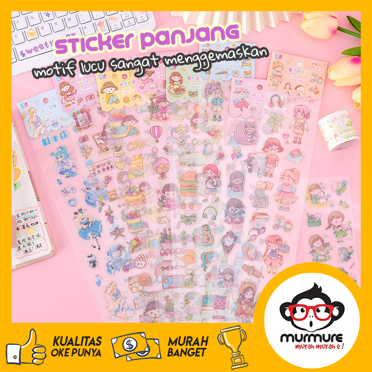 

MURMURE | STICKER PANJANG TRANSPARANT PET STIKER DIARY BUJO JURNAL