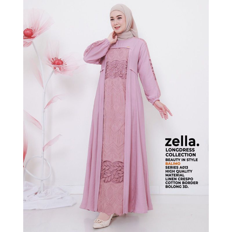 Gamis Dress Atasan Kemeja Wanita Terbaru Zella Dress by Balimo