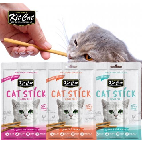 KIT CAT STIK 3x5GR Treat Cat Snack Kucing Jajanan Cemilan Grain Free Makanan Jajan stick