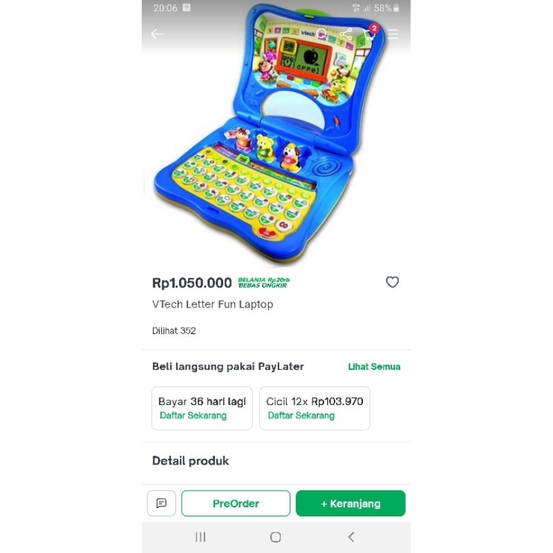 Preloved Vtech Letter Fun Laptop