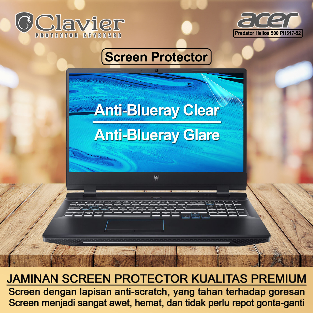 Cover Keyboard Screen Protector Garskin Laptop Anti Gores Acer Predator Helios 500 PH517-52-94AB 99U