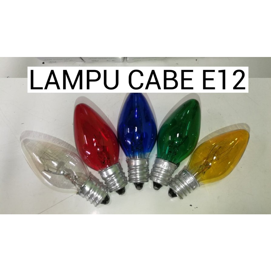 Lampu Bohlam Dop Cabe Lombok Candle Light Hias Lampu Tidur Jantung Warna Warni E12 C7