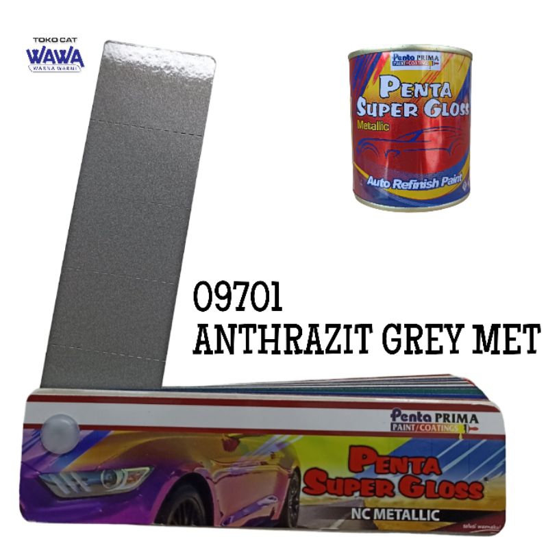 cat duco Penta Super Gloss Anthrazit Grey 09701 abu abu metallic metalik  200gr / ecer repack