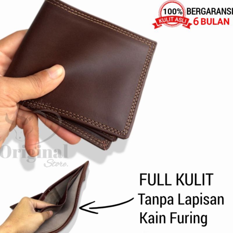 Dompet Kulit Pria 100% Full Kulit Luar Dalam Full Up Premium