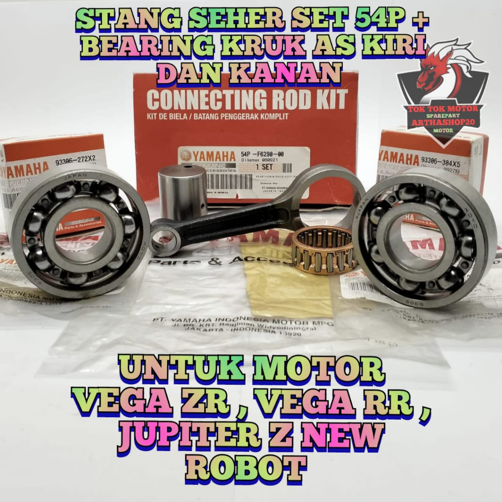 STANG PISTON 5D9 + BERING KRUK AS KIRI DAN KANAN 6305 2PCS ASLI ORIGINAL MOTOR YAMAHA JUPITER Z ROBO