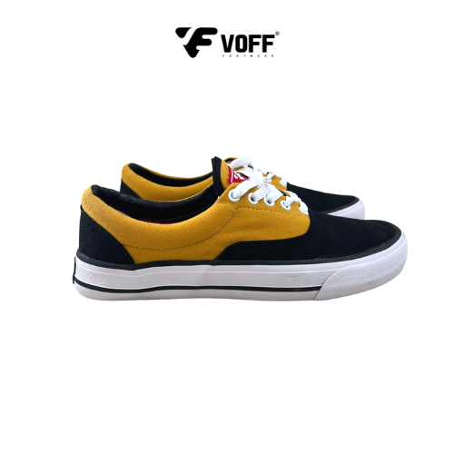 Voff Official Store - Voff Eraleath Black Yellow | Sepatu Pria | Sneakers