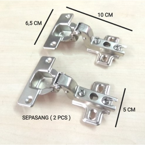Engsel Sendok Pintu Lemari Hinges 35 MM Chrome Stainless..