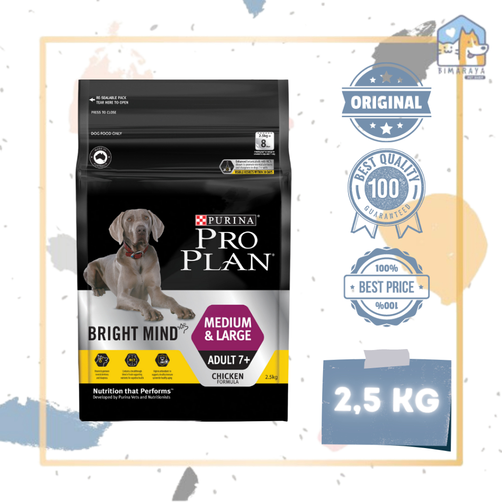 PROPLAN DOG BRIGHT MIND 7+ MEDIUM &amp; LARGE (CHICKEN) 2,5 KG FRESHPACK