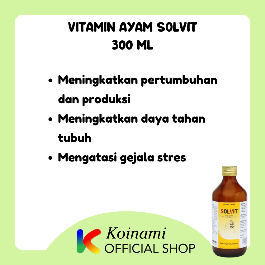 Vitamin Ayam Solvit 300ml / Medion