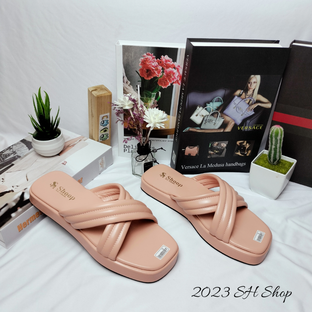 Sandal Wanita kekinian Flatfrom Silang Terbaru Empuk Dan Nyaman