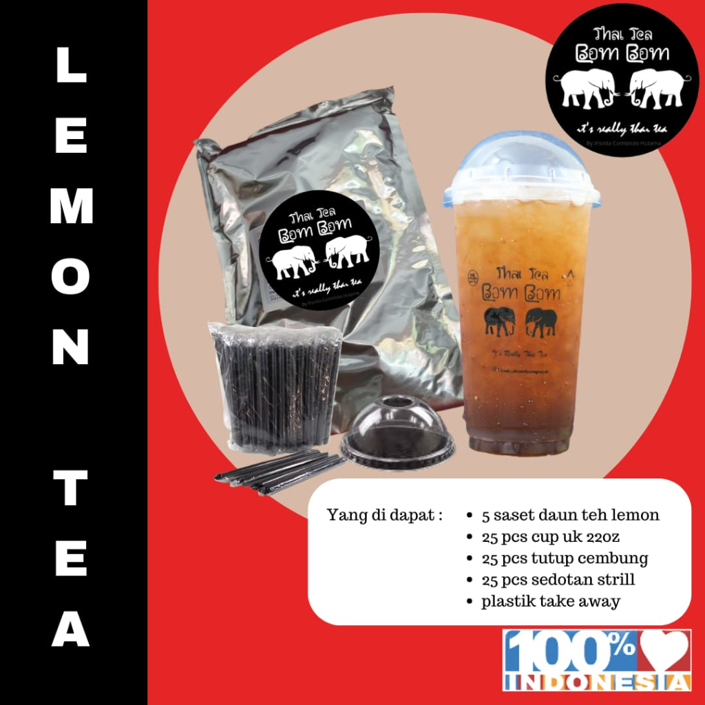 

LEMON TEA (TEH) - 1 PAKET - THAI TEA BOM BOM