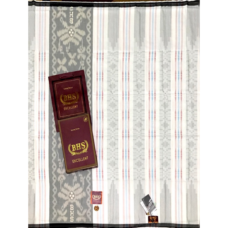 Sarung BHS Excellent Songket SGB SGK Gold Silver Hitam Putih