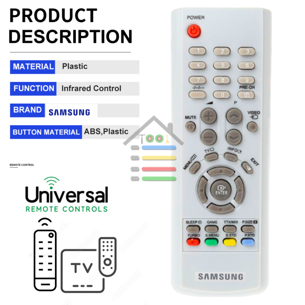 REMOTE SAMSUNG TV TABUNG PUTIH TIPE 345
