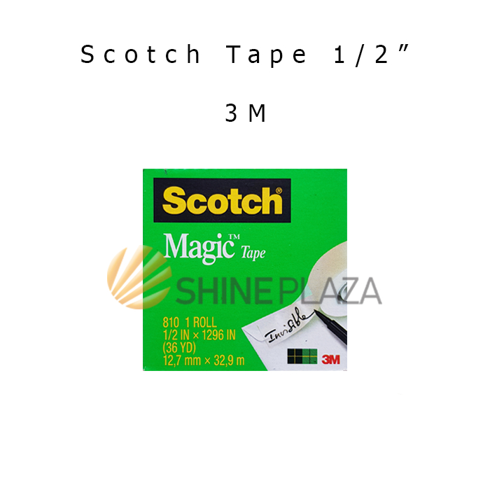

Scotch Magic Tape 3M 810 Invisible 1/2 Inch - Solasi 12mm Bisa Ditulis