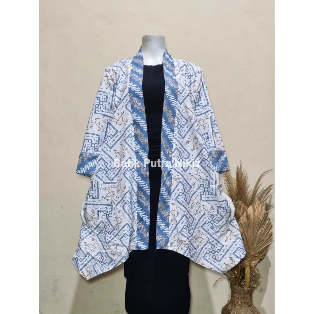 Outer Cardigan Batik Wanita Lengan Panjang