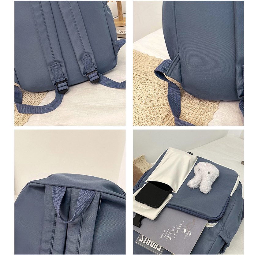 YOUBAGSHOP Tas Ransel Sekolah Simple Korea 2 Tone Import 2022-147//879