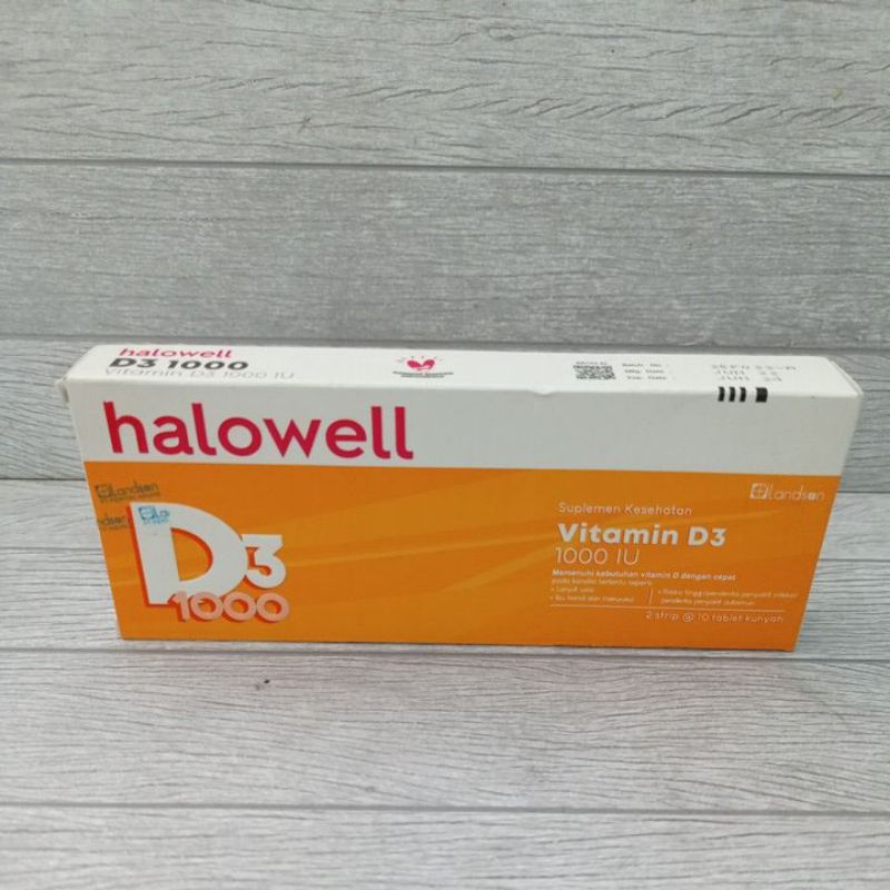 Halowell Vitamin D3 1000iu (strip)