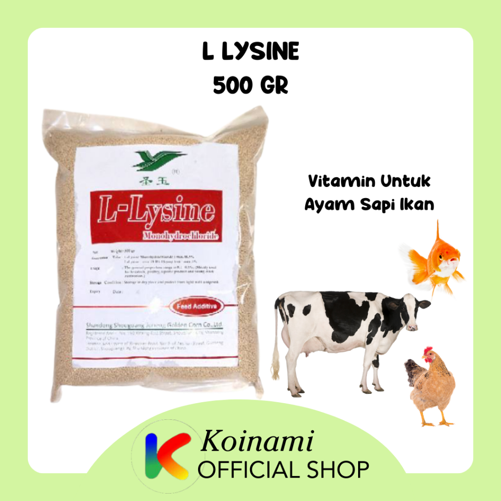 L lysine untuk ayam sapi ikan 500 gram