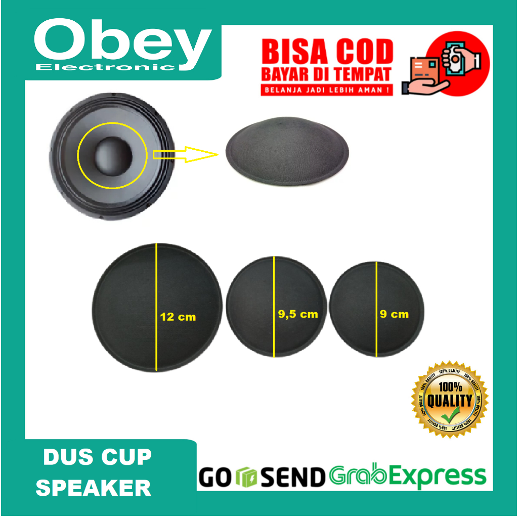 Dus cup Tutup spul daun speaker 10&quot;-15&quot;