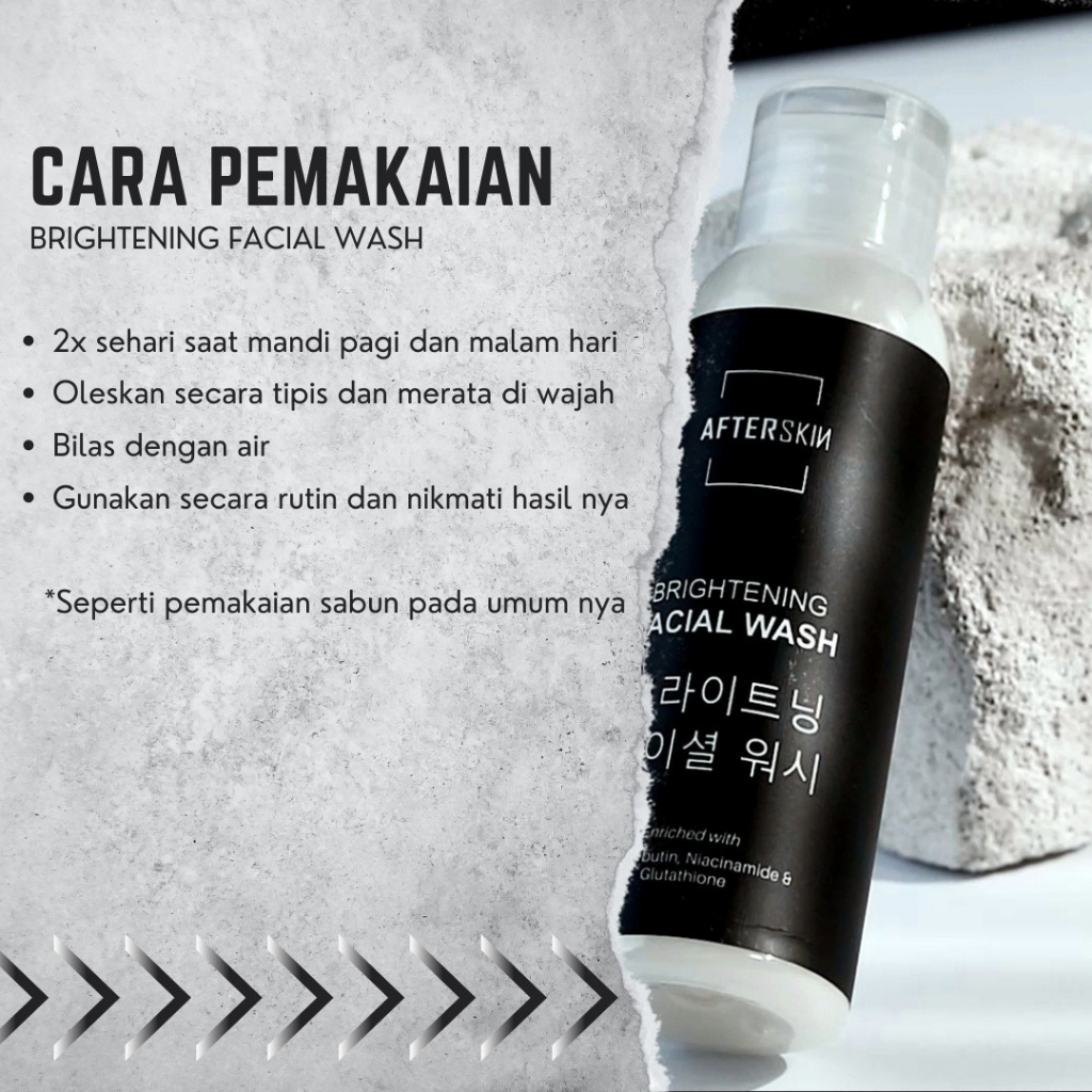 AFTERSKIN BRIGHTENING FACIAL WASH ALA KOREA BPOM HALAL