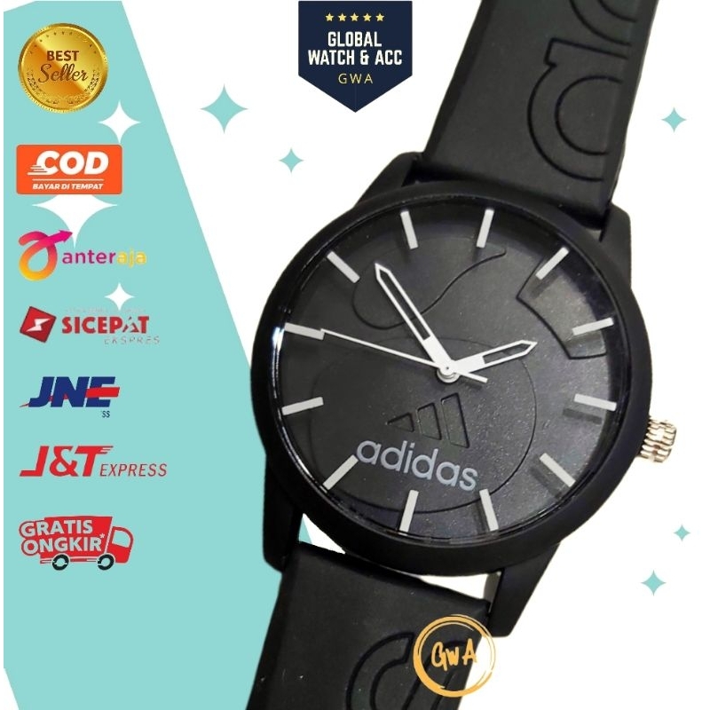 Jam Tangan Karet Adidas Wanita Cewek Fashion Karet Abg Remaja