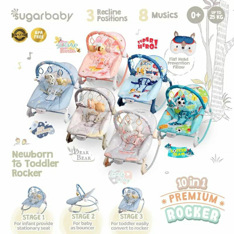 Sugarbaby bouncer 10 in 1 premium rocker