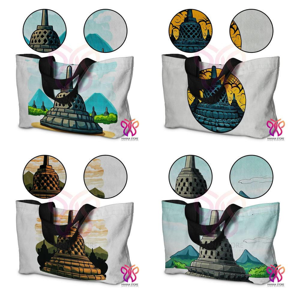 Tas Tote bag Souvenir Candi Borobudur Magelang 2