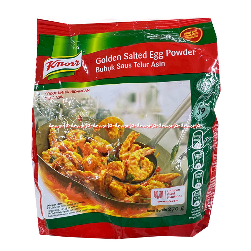 Knorr Golden Salted Egg Powder 270gr Bubuk Membuat Masakan Menu Telur Asin Salt Eggs Tepung Knor