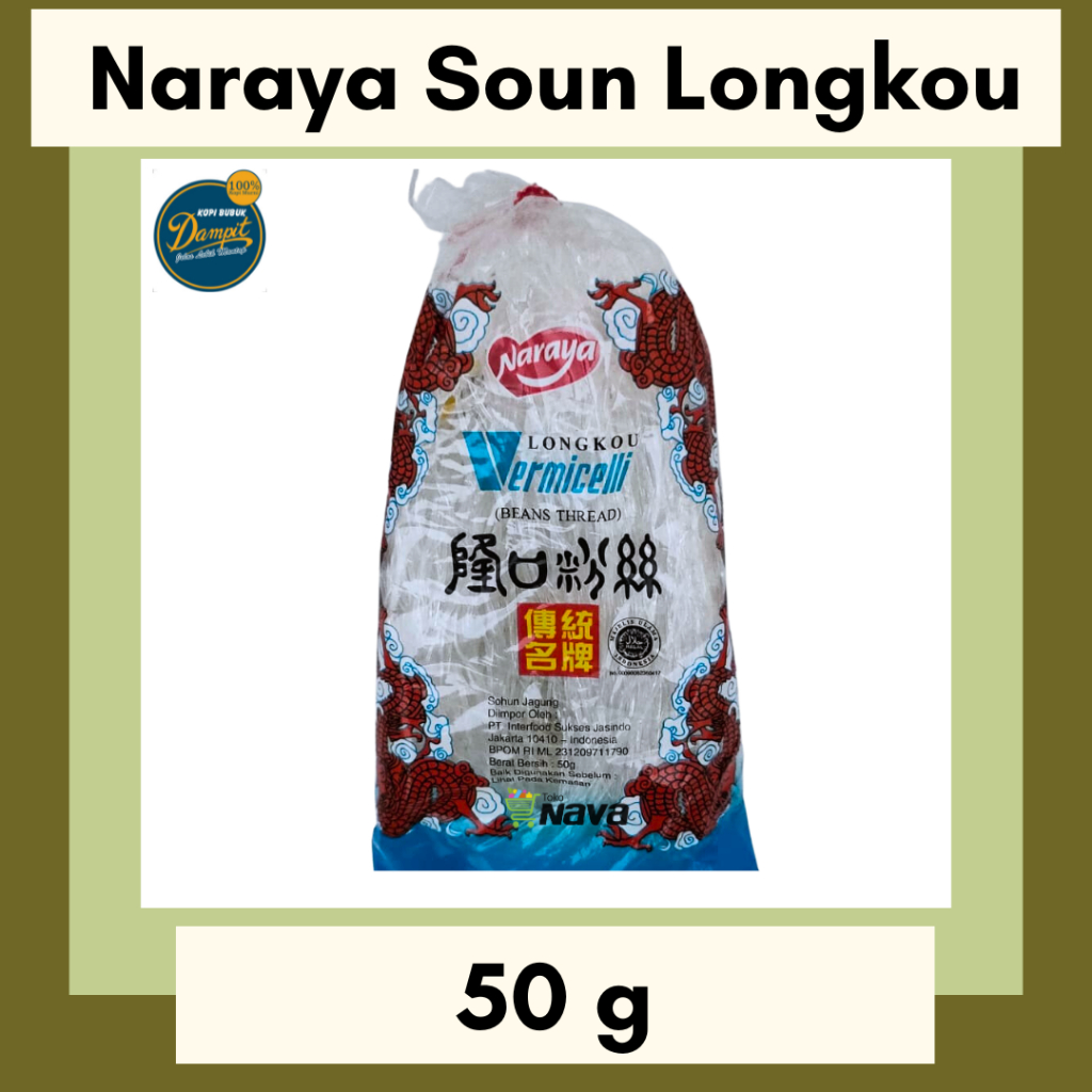 

NARAYA SOHUN LONGKOU VERMICELLI 50gr / SOUN LONGKOU / SOUN NAGA