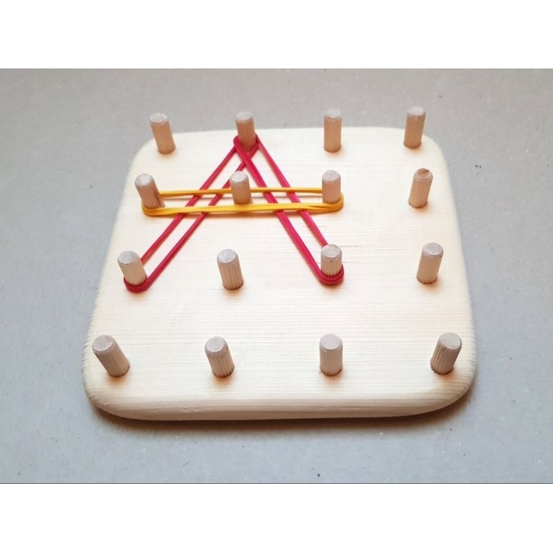 Waldorf toy, Peg board, Wooden Geoboard, Montessori toy, Math Holz Spielzeug, Jouet en Bois, Giocatt