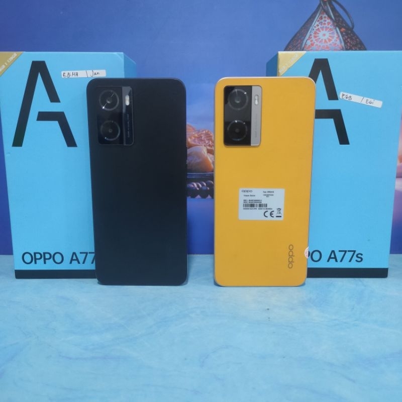 Oppo A77S 8/128 second full set bekas garansi resmi