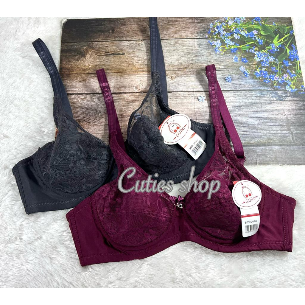 Bra Brukat Ada Kawat Tanpa Busa , Guini size 36-42