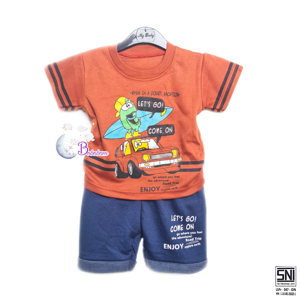 BOBOBAM BAJU BAYI LAKI LAKI SETELAN ANAK COWO LUCU STELAN COWOK 6 12 BULAN KEREN TRENDY KEKINIAN LETS GO