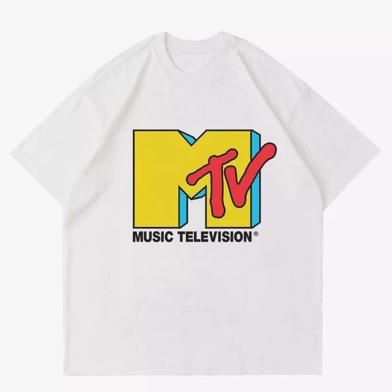 KAOS VINTAGE MTV MUSIC TELEVISION | T-SHIRT MTV | BAJU HITAM PRIA  MTV / MTV OVERSIZE BEST SELLER BI