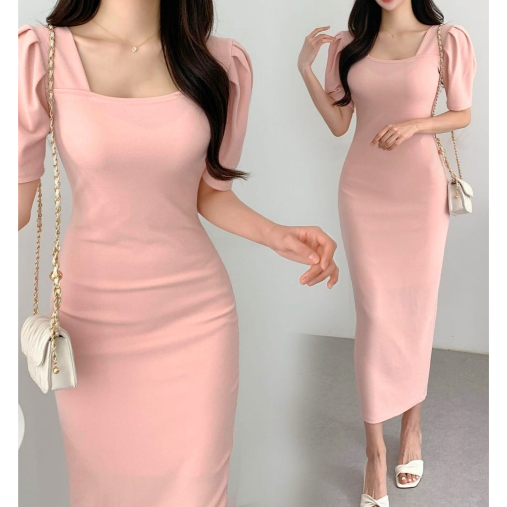 HCL Dress Asyan - Casual Dress Wanita - Dress Rajut Terbaru