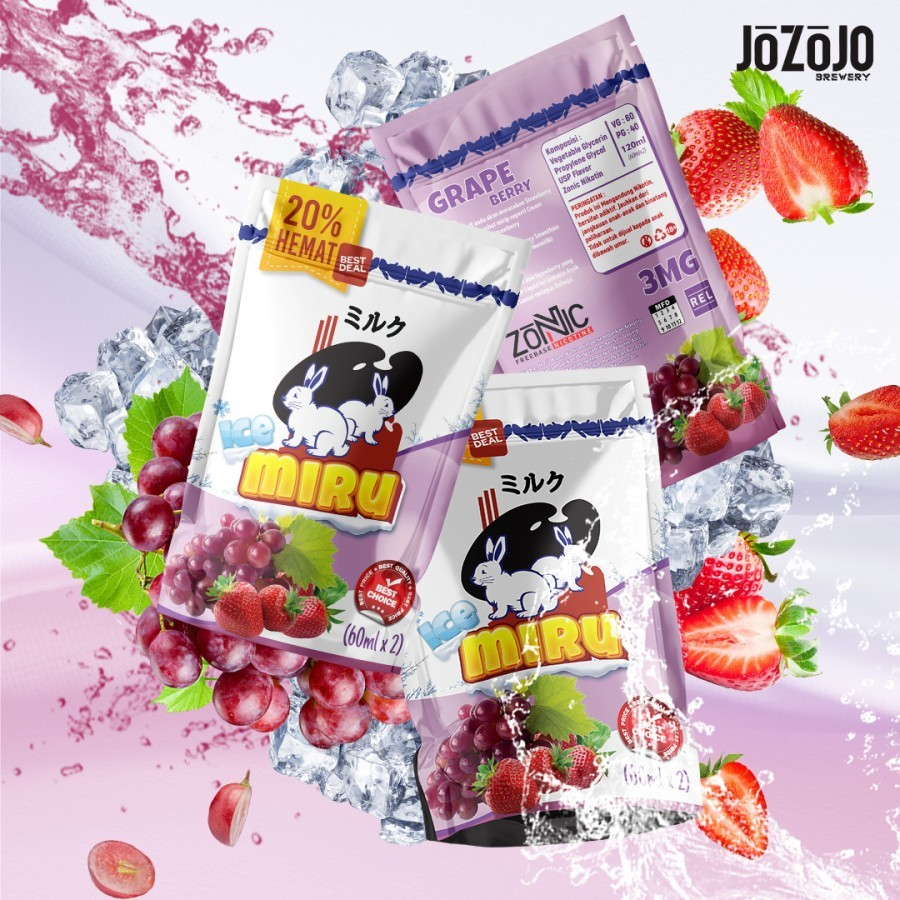liquid Miru Grape Berry Ice 120ML / 2x60ML by Jozojo - Miru Grapeberry