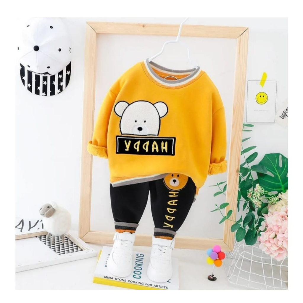 Setelan Baju Sweater Musim Dingin Anak-anak Setelan Bebyterry anak Laki-laki Dan Anak Perempuan Umur 1-5 Tahun