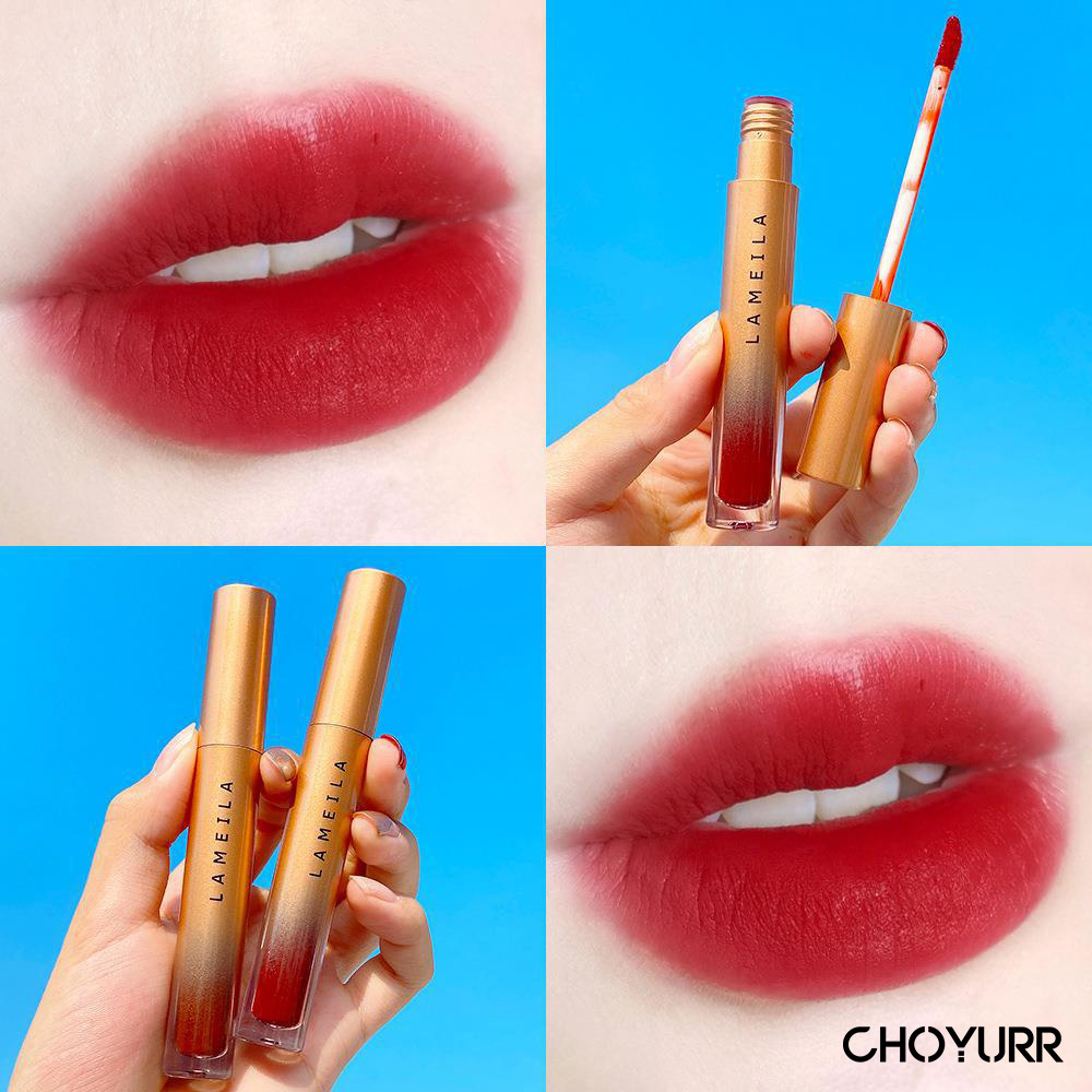 【COD】LAMEILA Lip Glaze Lipstik Pelembab Tahan Lama Lip Gloss Mist Soft Lip Bibir Korea-CH