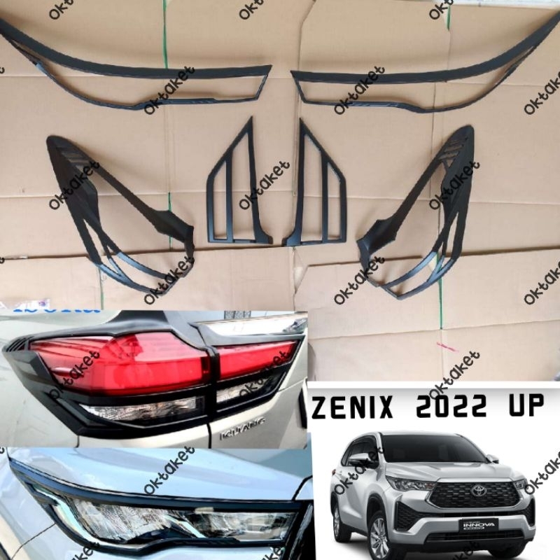 paket garnish depan belakang Innova Zenix 2022 2023 2024 Hitam dop