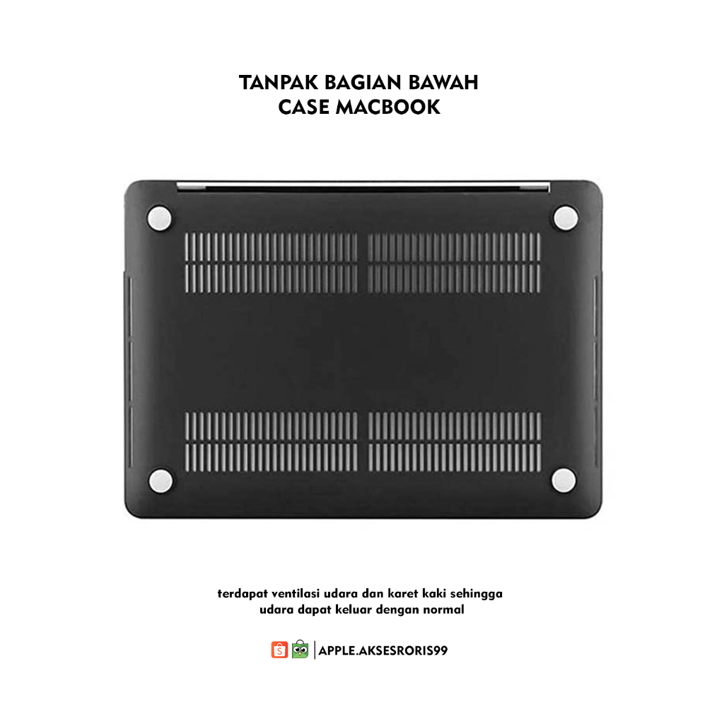 Case Macbook Air M1 13 Inch &amp; 2020 [ A2337 A2179 A1932 ] MBA Casing Cover Matte Black Transparan Crystal Bening