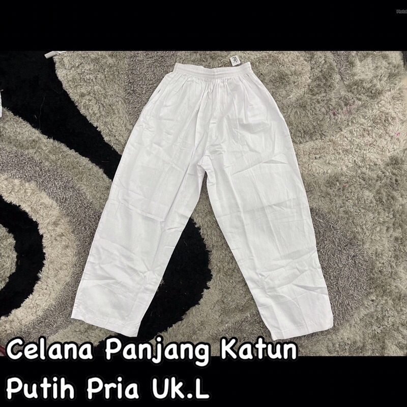 SKD JILBAB Celana Panjang Katun Putih Pria