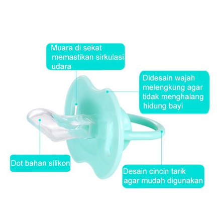 [MOMMYONLINE] EMPENG DOT BAYI SILICON DOT BAYI DATAR/KOMPENG/BULAT BAYI FOOD GRADE SOOTHER BABY PACIFIER